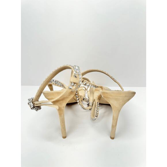 Soluxe Crystal Sandal (Women) | Nordstrom Stuart Weitzman Sandals‎ Womens 8 Suede Leather Ankle Strap Crystal Detailed